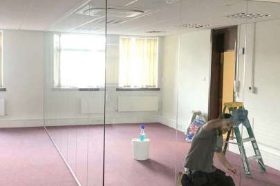 frameless glass partition walls