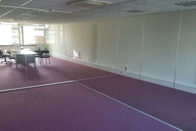 frameless glass partitioning