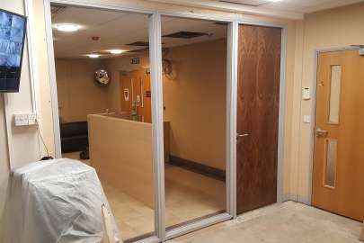 glass office partitioning