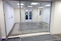 frameless glass partitioning london